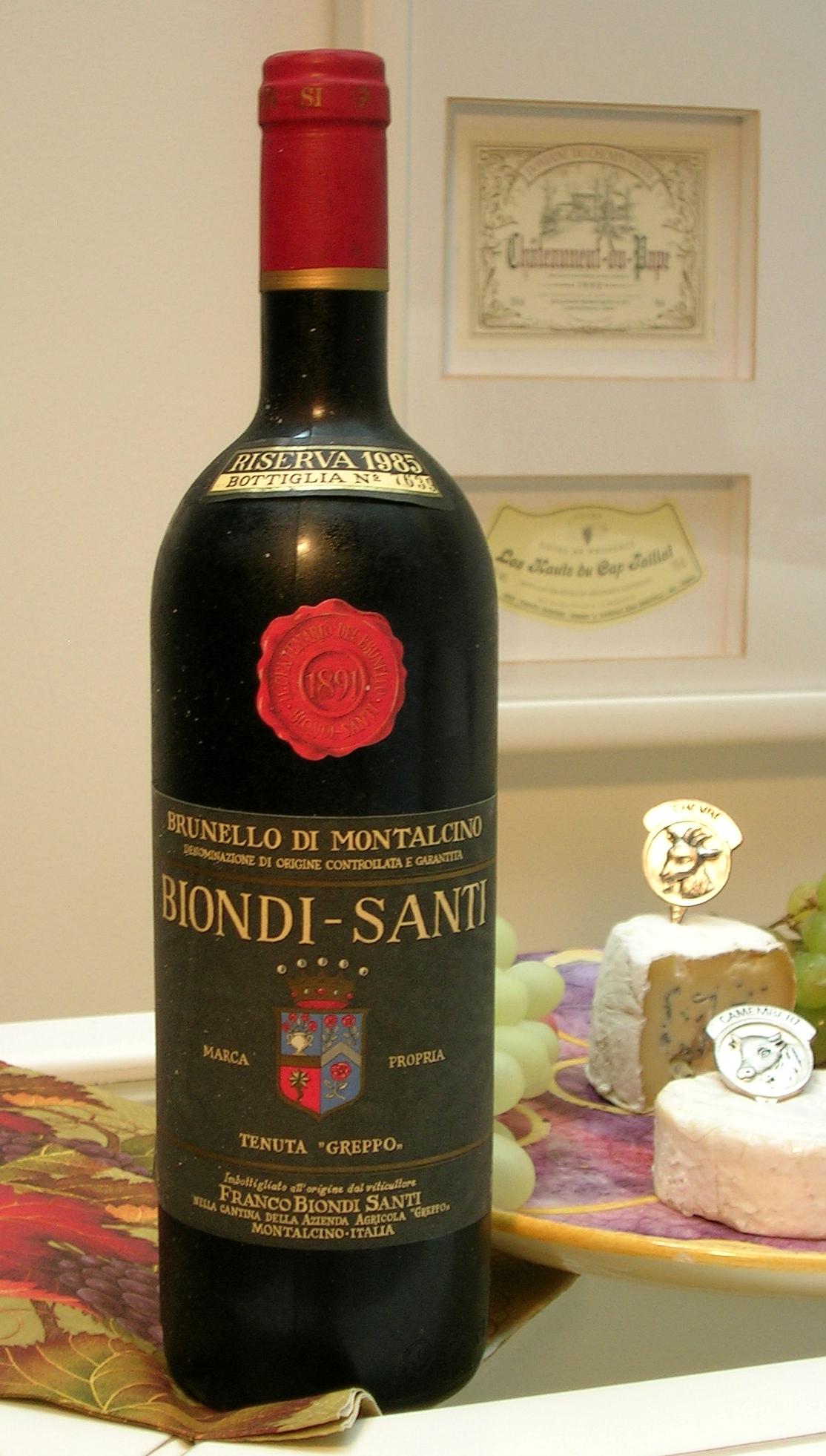 1985 Biondi-Santi Brunello di Montalcino bottle